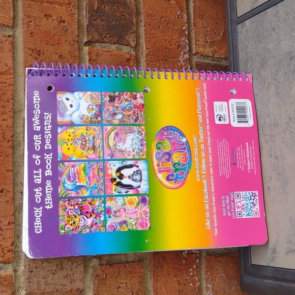 HTF New  Lisa Frank Spiral School 1 Subject Notebook - Picture 3 of 6